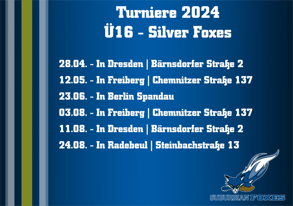 Spielplan 2024 Silver Foxes